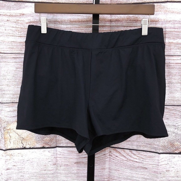 Lands' End Black Swim Lined Shorts  Size 16 - Picture 1 of 7